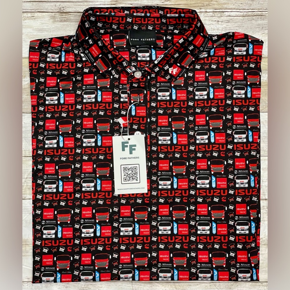 Fore Fathers Isuzu Graphic Men's Polo Shirt Size Large New With Tag
